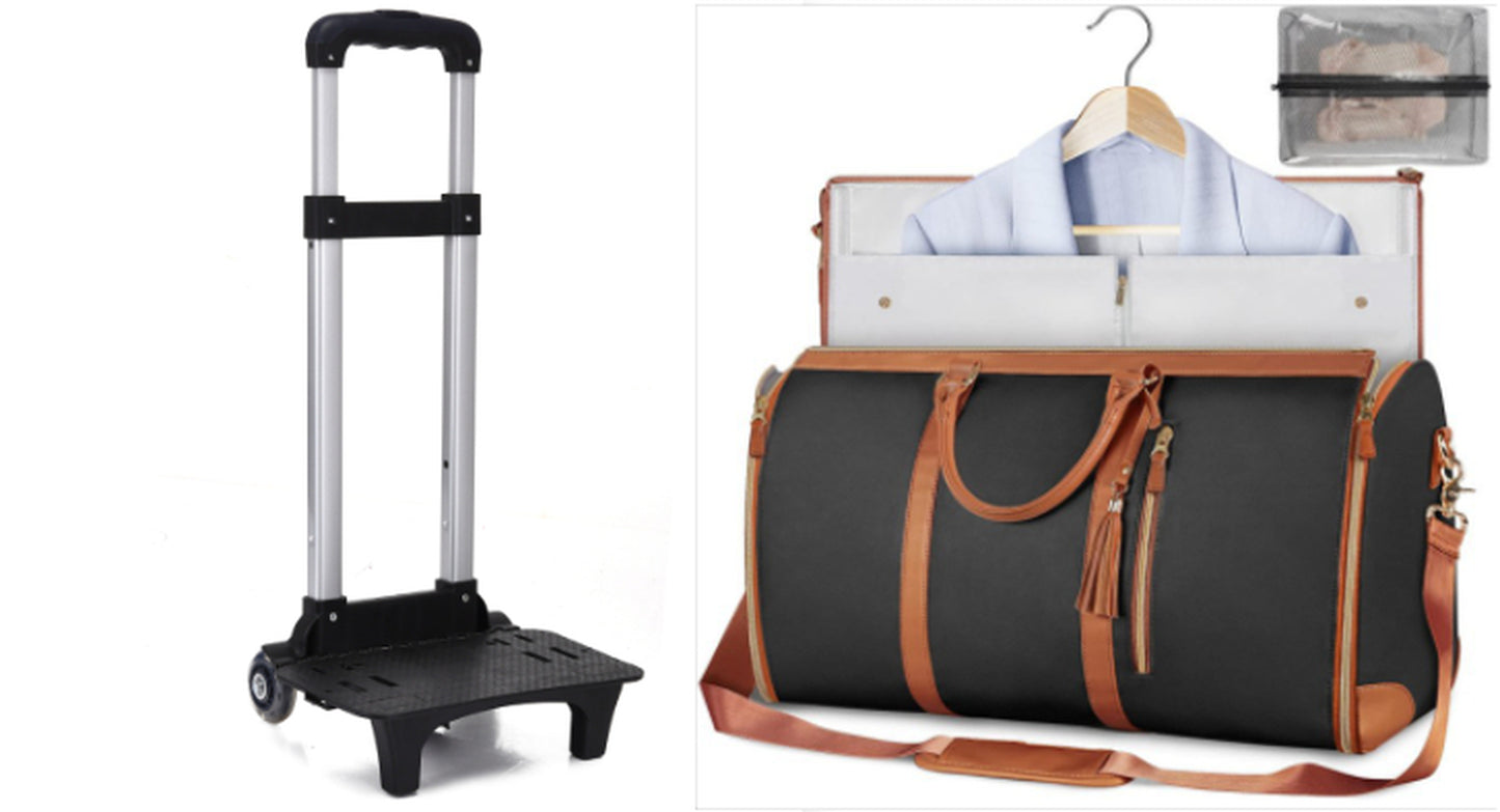 Large Capacity Travel Duffle Bag Women'S Handbag Folding Suit Bag Waterproof Clothes Totes