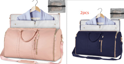 Large Capacity Travel Duffle Bag Women'S Handbag Folding Suit Bag Waterproof Clothes Totes
