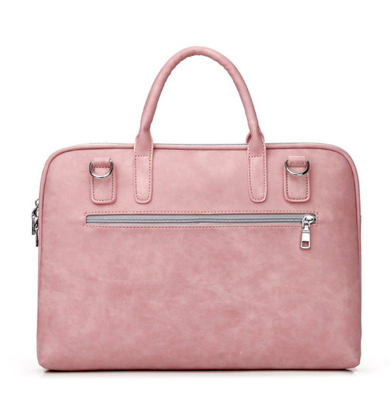 Faux Leather Laptop Bag for Women