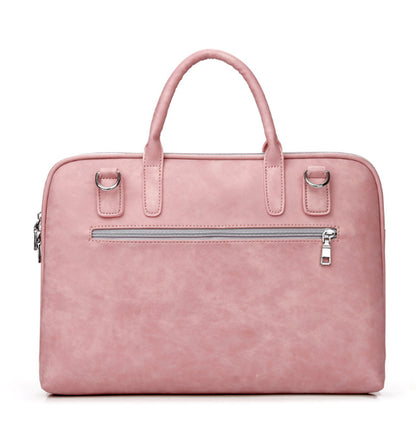 Faux Leather Laptop Bag for Women