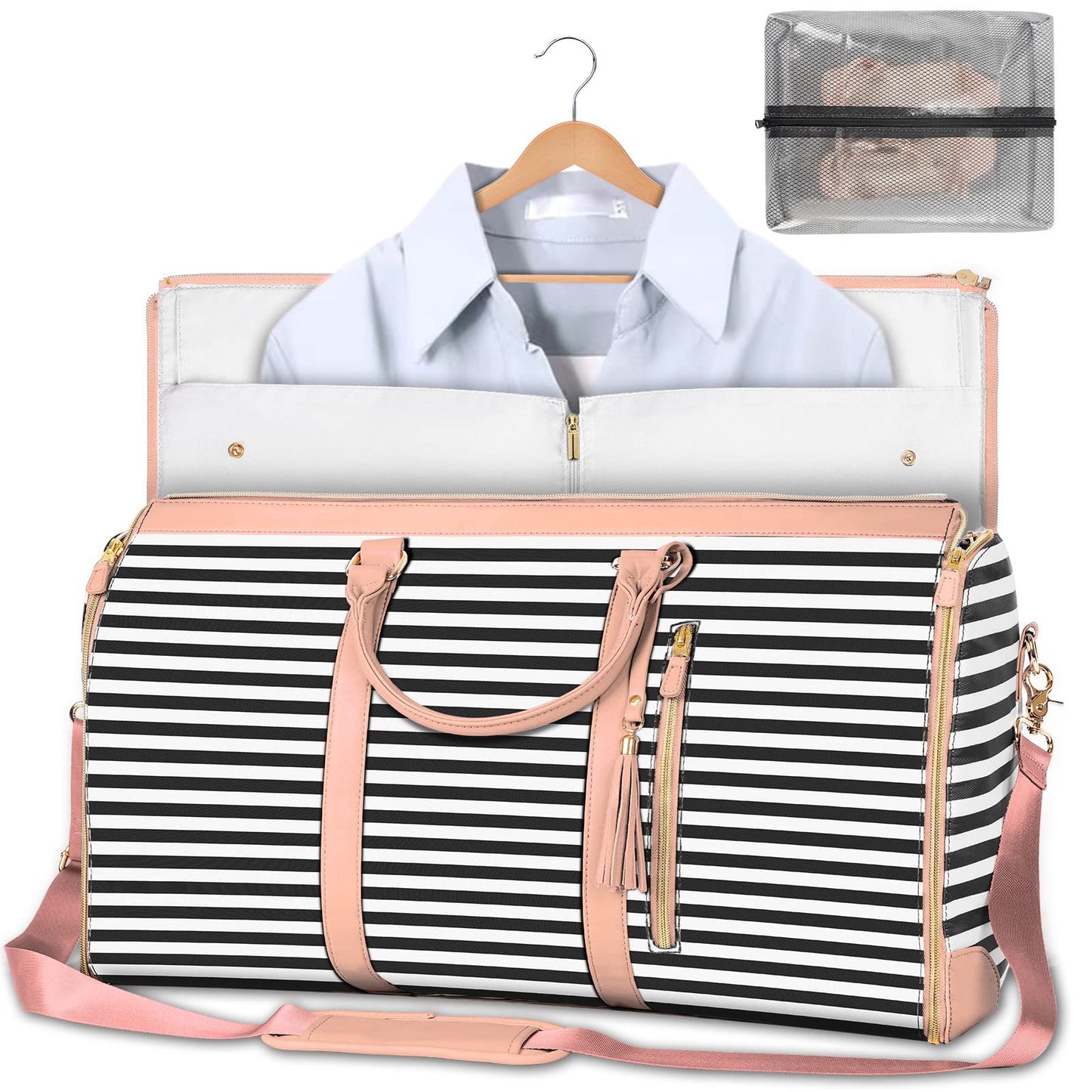 Large Capacity Travel Duffle Bag Women'S Handbag Folding Suit Bag Waterproof Clothes Totes