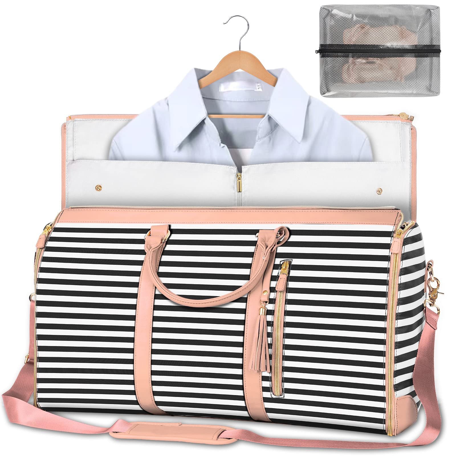Large Capacity Travel Duffle Bag Women'S Handbag Folding Suit Bag Waterproof Clothes Totes