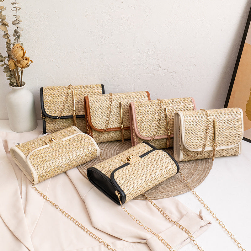 Straw Bag Trendy and Versatile Women