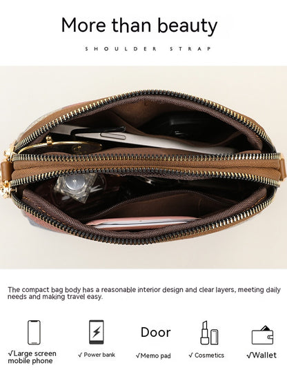 All-Matching National Style Fashion Double-Zipper Cross-Body Bags