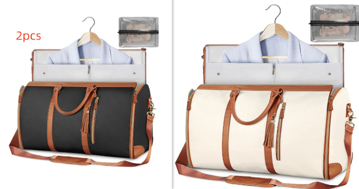 Large Capacity Travel Duffle Bag Women'S Handbag Folding Suit Bag Waterproof Clothes Totes