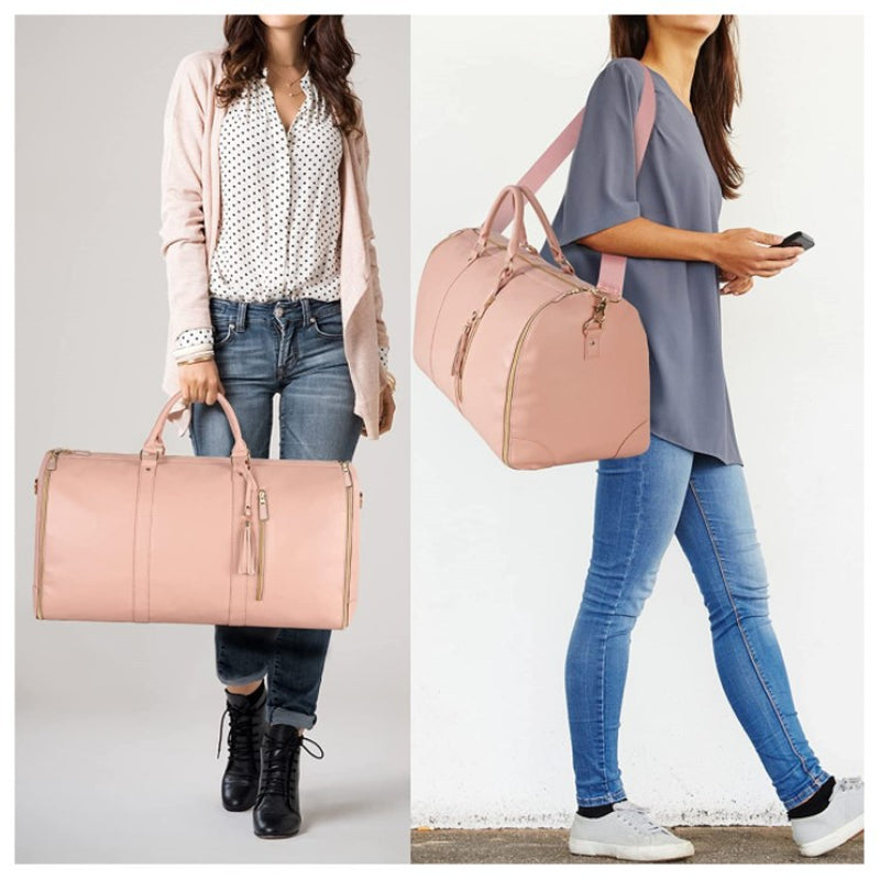Large Capacity Travel Duffle Bag Women'S Handbag Folding Suit Bag Waterproof Clothes Totes
